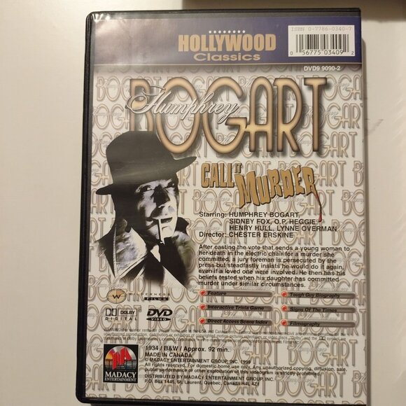 Humphrey Bogart DVD Double Feature Hollywood Classics: Beat The Devil & Call It - Picture 6 of 8